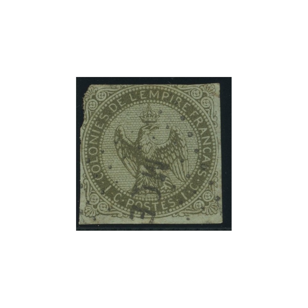Aigle impériale YT 1 - 1 c. olive s. azure - Oblitere cote 35 euro