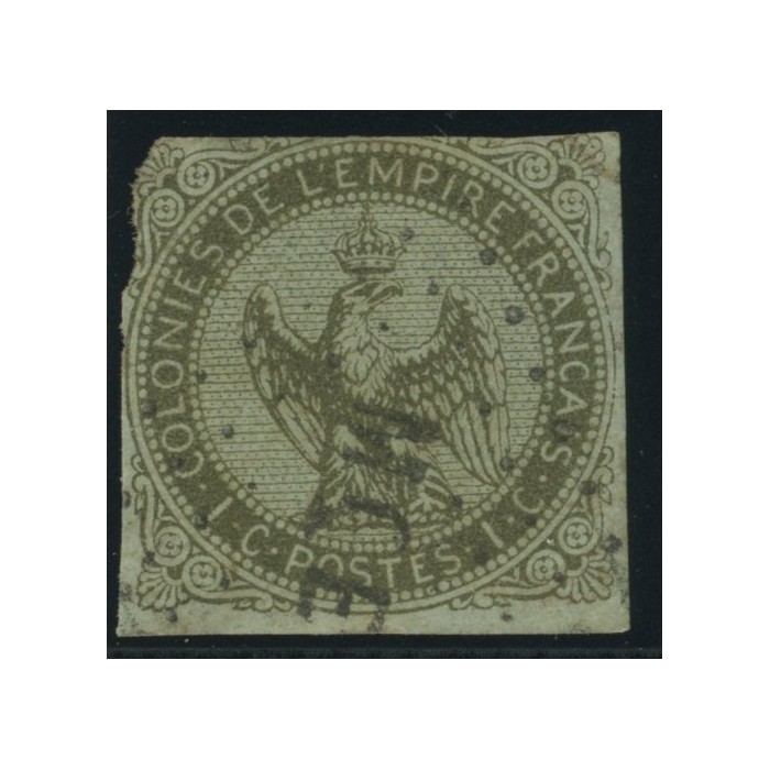 Aigle impériale YT 1 - 1 c. olive s. azure - Oblitere cote 35 euro