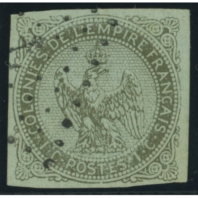 Aigle impériale YT 1 - 1 c. olive s. azure - Oblitere cote 35 euro
