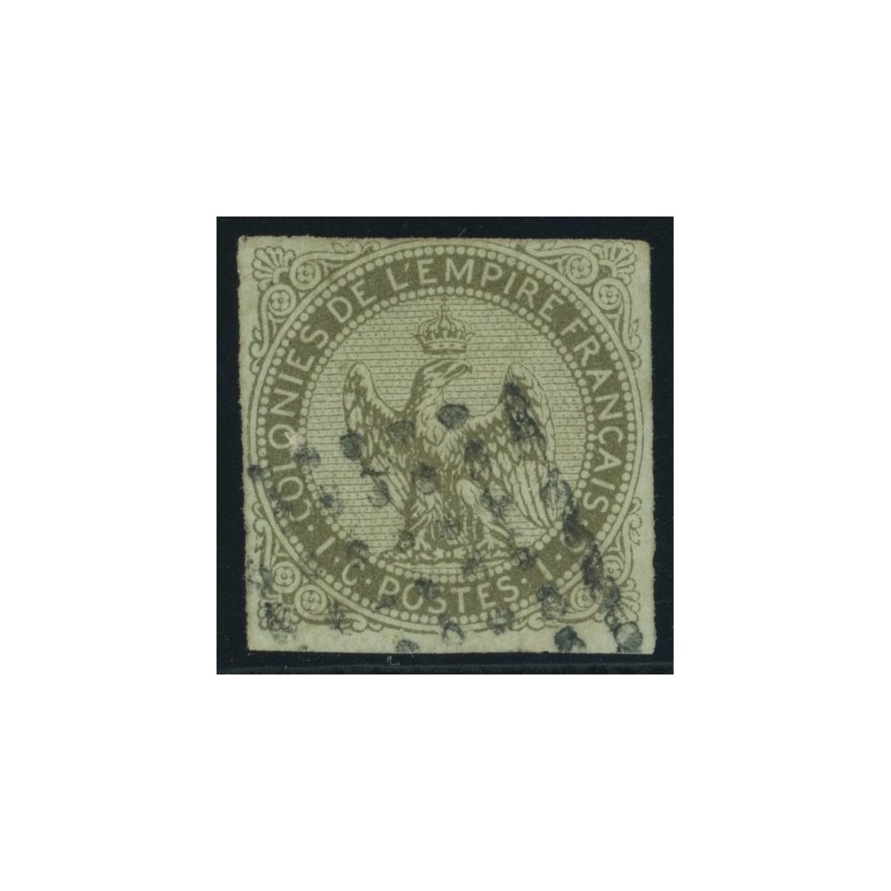 Aigle impériale YT 1 - 1 c. olive s. azure - Oblitere cote 35 euro