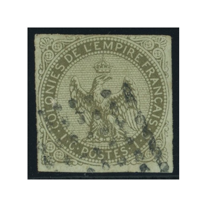 Aigle impériale YT 1 - 1 c. olive s. azure - Oblitere cote 35 euro