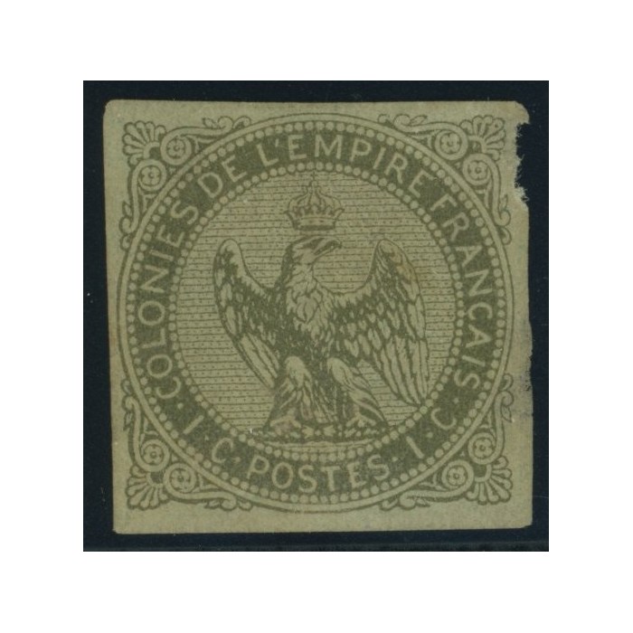 Aigle impériale YT 1 - 1 c. olive s. azure - Oblitere cote 35 euro