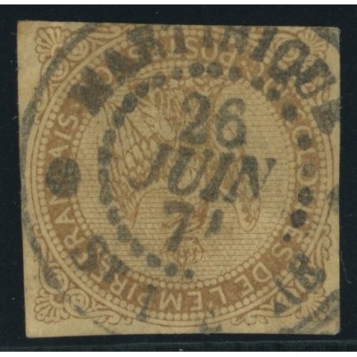 Aigle impériale YT 3 - 10 c. bistre-jaune - Oblitere cote 12 euro