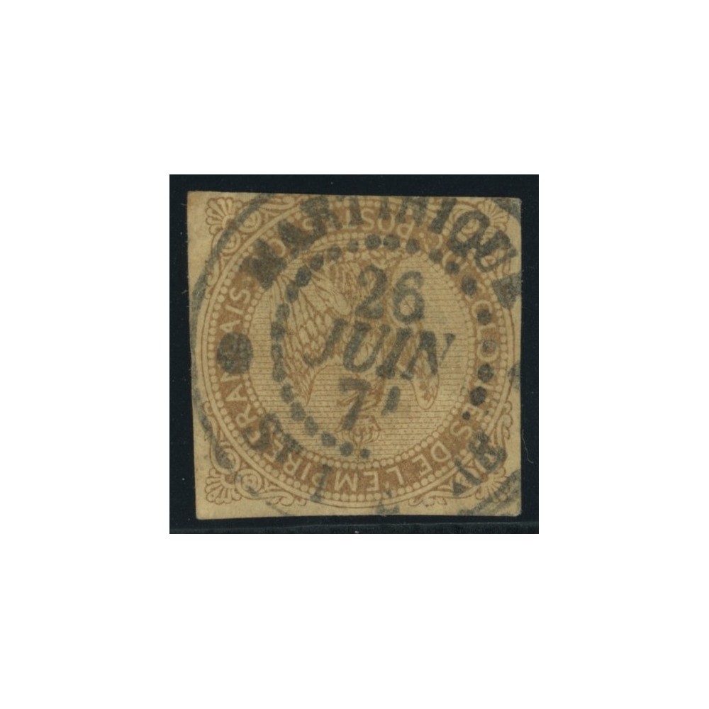 Aigle impériale YT 3 - 10 c. bistre-jaune - Oblitere cote 12 euro