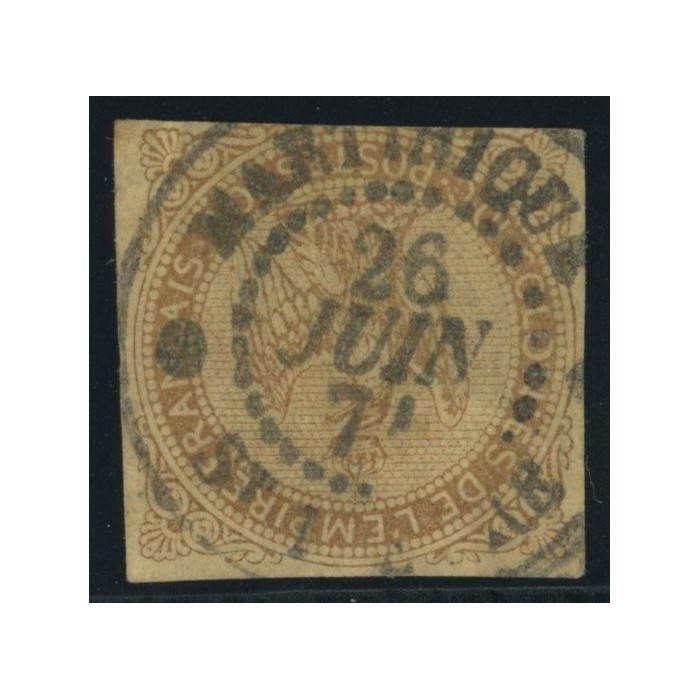 Aigle impériale YT 3 - 10 c. bistre-jaune - Oblitere cote 12 euro