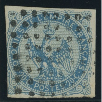 Aigle impériale YT 4 - 20 c. bleu - Oblitere cote 18 euro