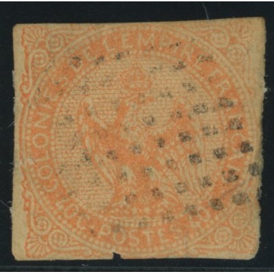 Aigle impériale YT 5 - 40 c. vermillon - Oblitere cote 20 euro