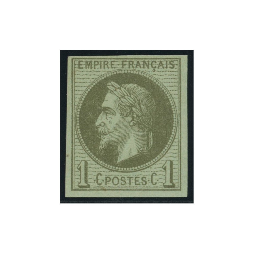Napoléon III YT 7 - 1 c. vert-olive - Neuf x cote 105 euro