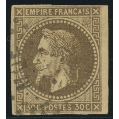 Napoléon III YT 9 - 30 c. brun - Oblitere cote 85 euro
