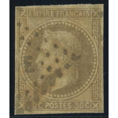Napoléon III YT 9 - 30 c. brun - Oblitere cote 85 euro