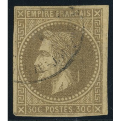 Napoléon III YT 9 - 30 c. brun - Oblitere cote 85 euro