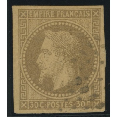 Napoléon III YT 9 - 30 c. brun - Oblitere cote 85 euro