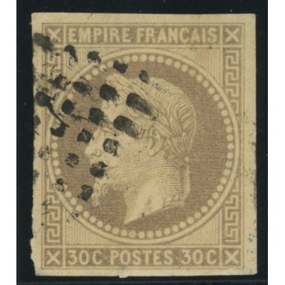 Napoléon III YT 9 - 30 c. brun - Oblitere cote 85 euro
