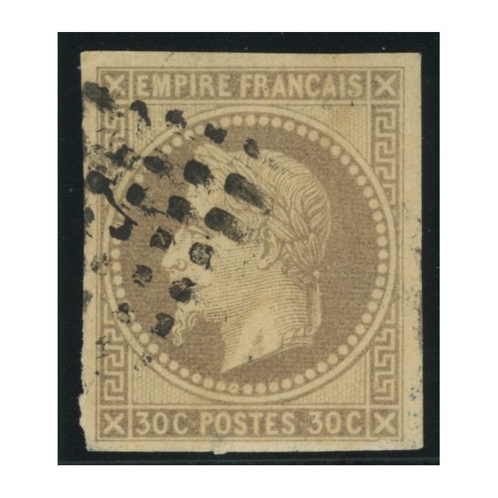 Napoléon III YT 9 - 30 c. brun - Oblitere cote 85 euro
