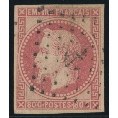 Napoléon III YT 10 - 80 c. rose - Oblitere cote 150 euro