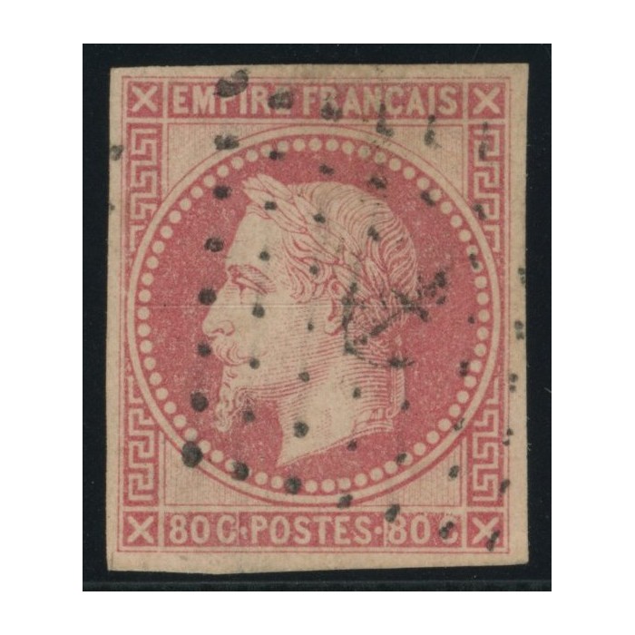 Napoléon III YT 10 - 80 c. rose - Oblitere cote 150 euro