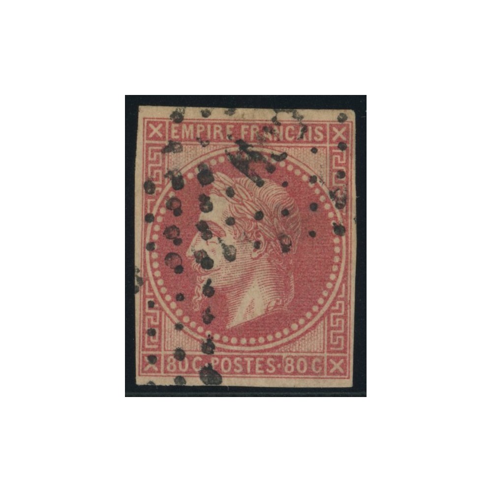 Napoléon III YT 10 - 80 c. rose - Oblitere cote 150 euro