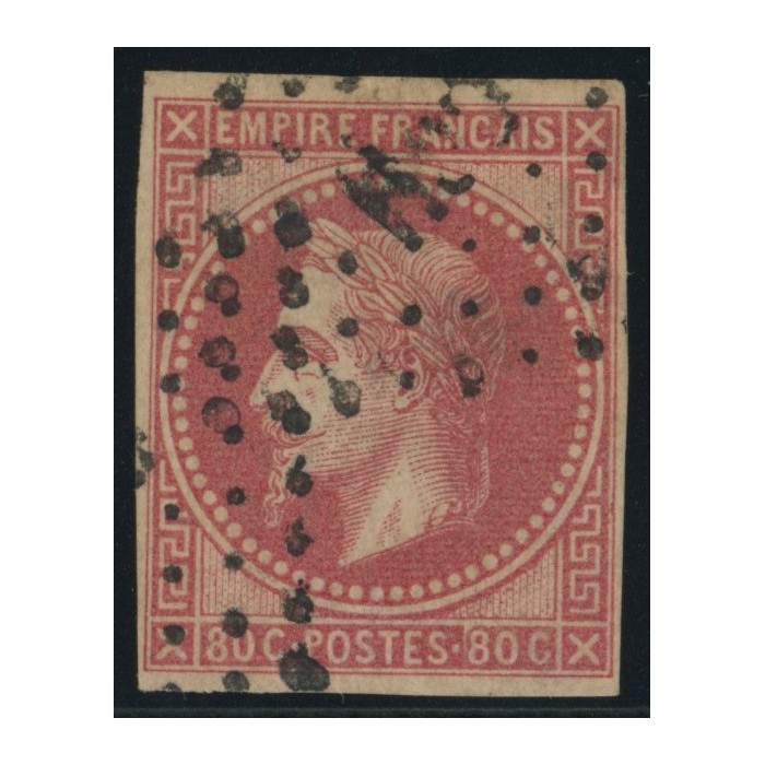 Napoléon III YT 10 - 80 c. rose - Oblitere cote 150 euro