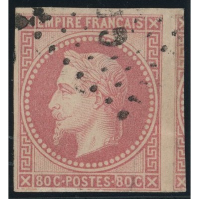 Napoléon III YT 10 - 80 c. rose - Oblitere cote 150 euro