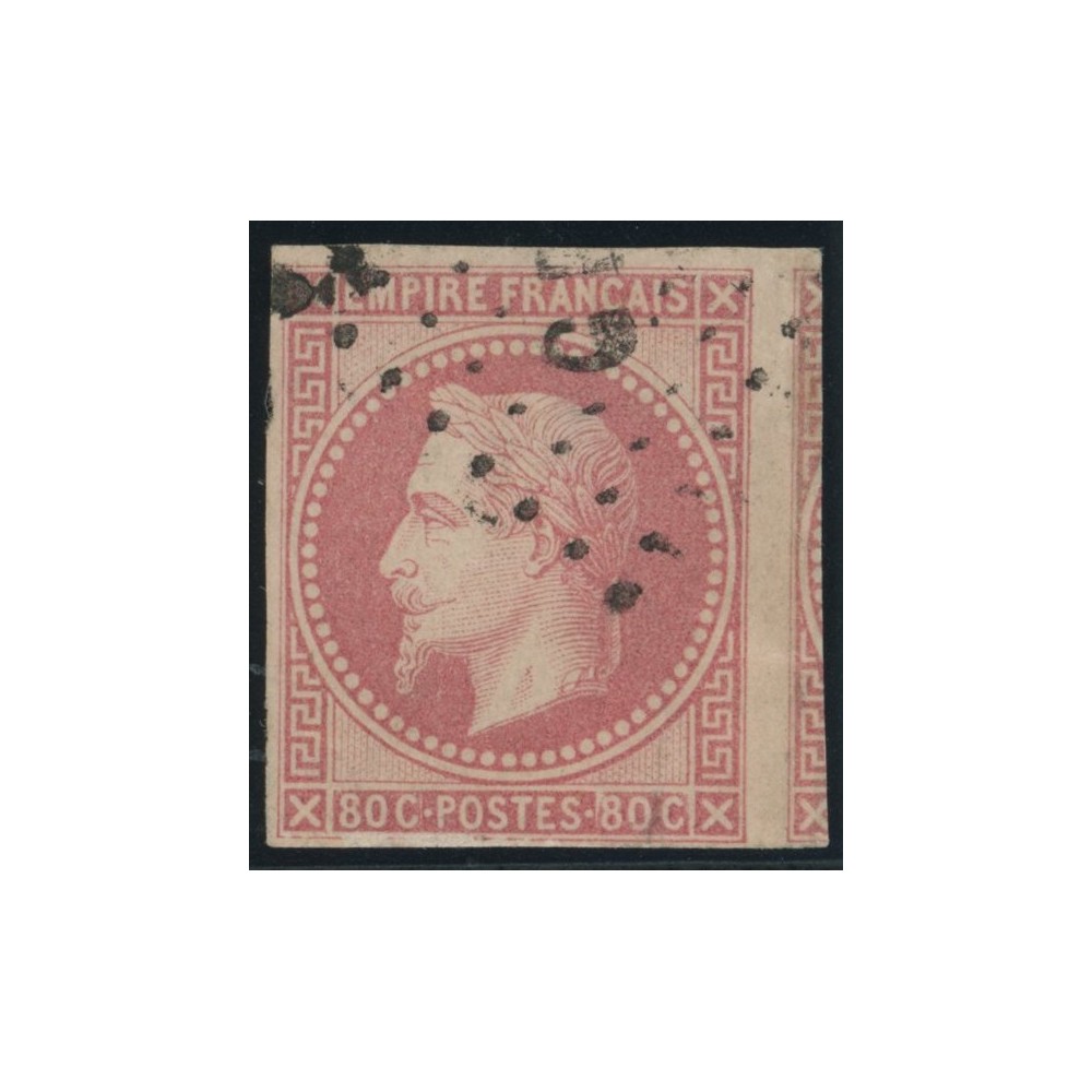 Napoléon III YT 10 - 80 c. rose - Oblitere cote 150 euro
