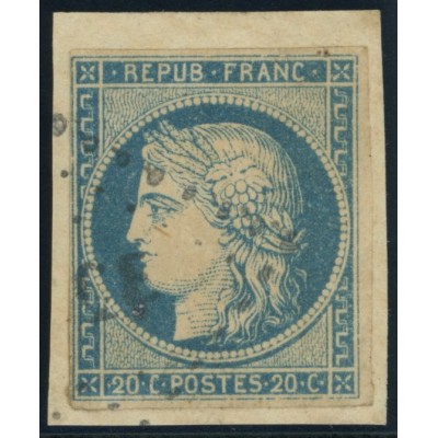 Céres YT 12 - 20 c. bleu - Oblitere cote 160 euro