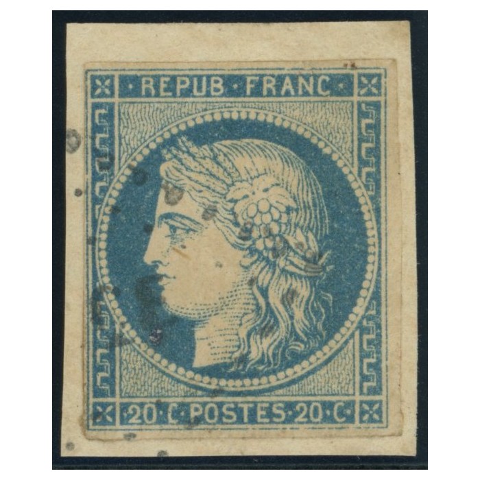 Céres YT 12 - 20 c. bleu - Oblitere cote 160 euro