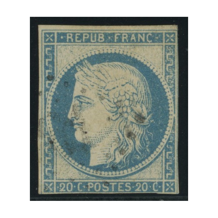 Céres YT 12 - 20 c. bleu - Oblitere cote 160 euro