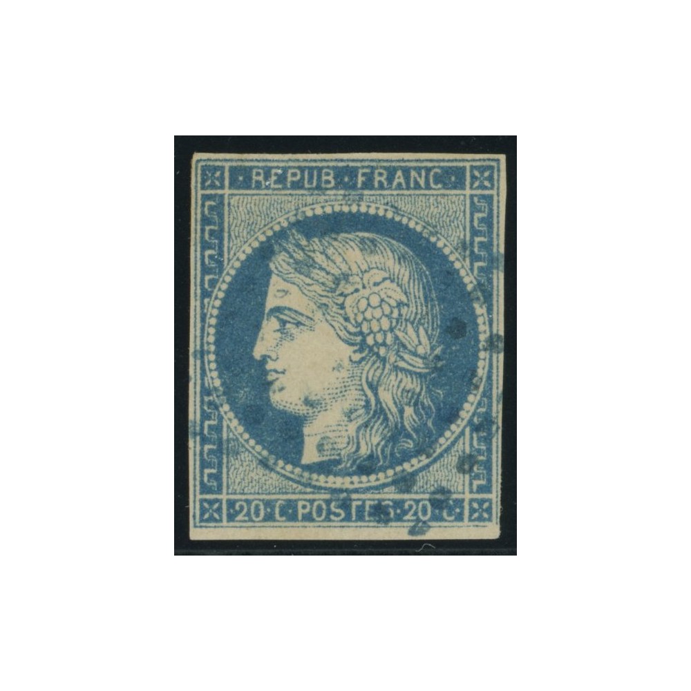 Céres YT 12 - 20 c. bleu - Oblitere cote 160 euro