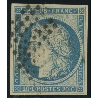 Céres YT 12 - 20 c. bleu - Oblitere cote 160 euro