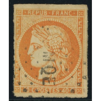 Céres YT 13 - 40 c. orange - Oblitere cote 20 euro
