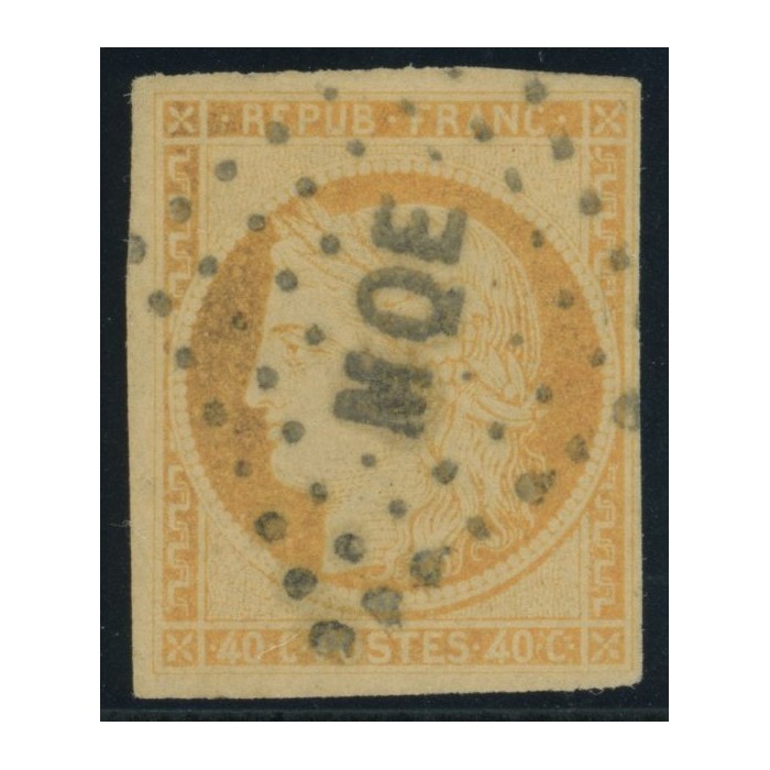 Céres YT 13 - 40 c. orange - Oblitere cote 20 euro