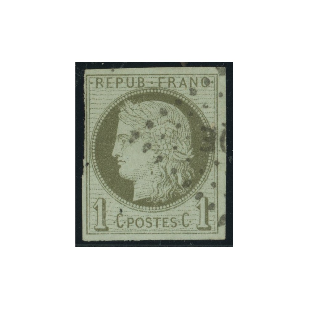 Céres YT 14 - 1 c. vert-olive - Oblitere cote 18 euro