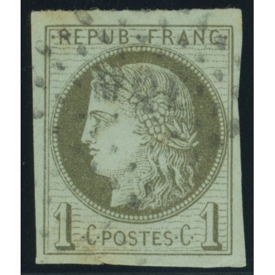 Céres YT 14 - 1 c. vert-olive - Oblitere cote 18 euro