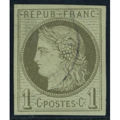 Céres YT 14 - 1 c. vert-olive - Oblitere cote 18 euro