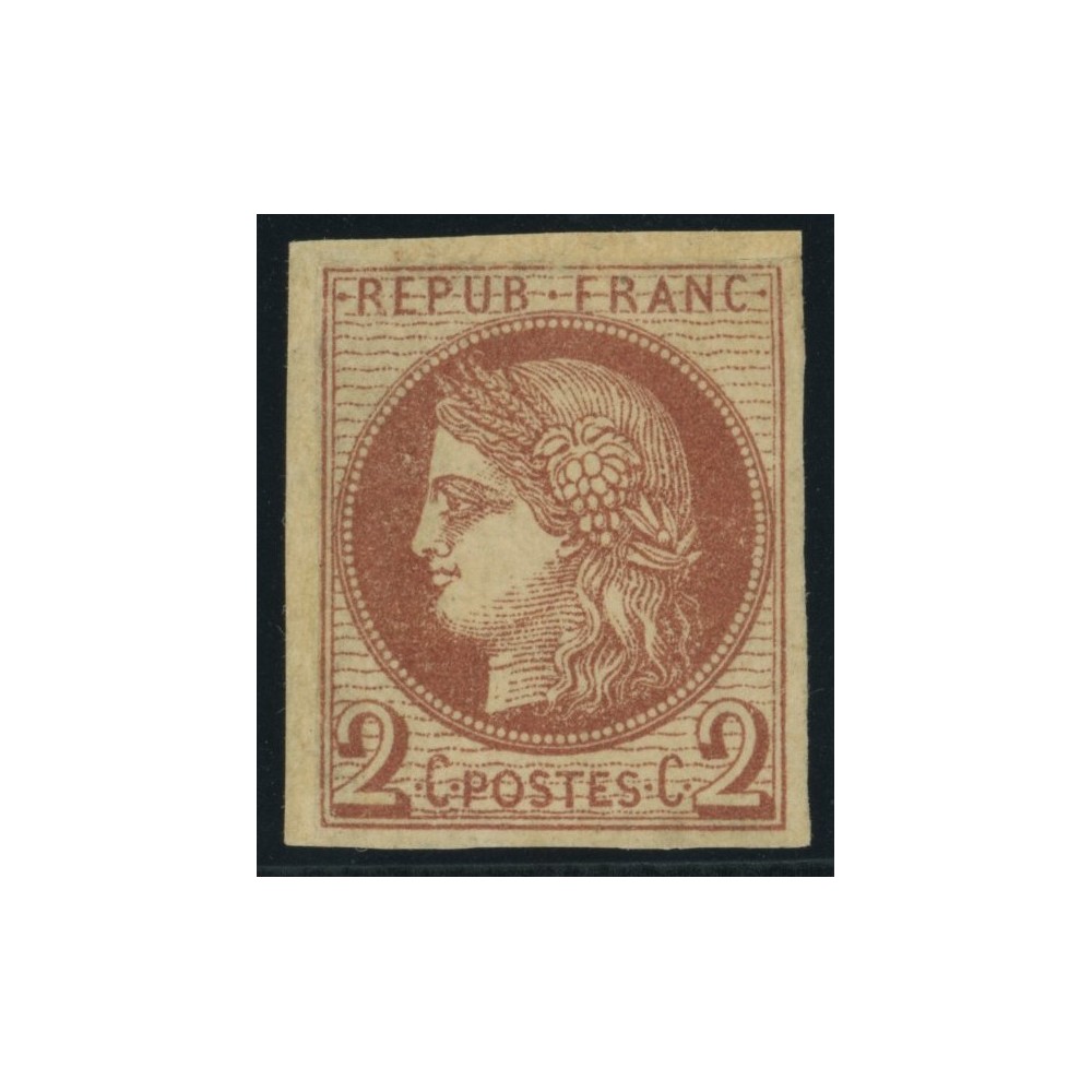 Céres YT 15 - 2 c. rouge-brun - Neuf x cote 650 euro