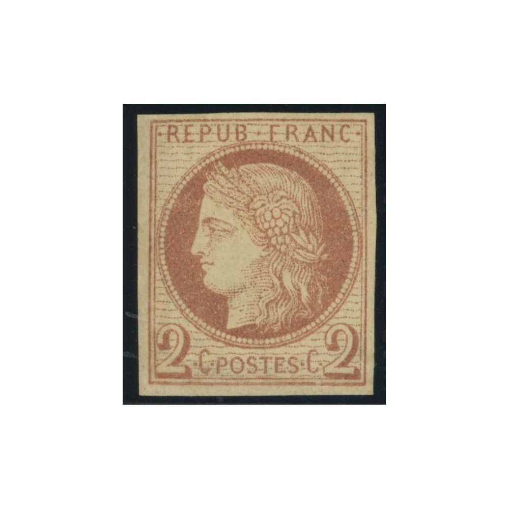 Céres YT 15 - 2 c. rouge-brun - Neuf x cote 650 euro