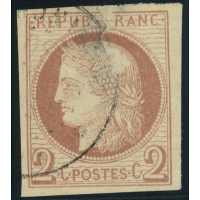 Céres YT 15 - 2 c. rouge-brun - Oblitere cote 1000 euro