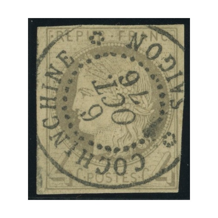 Céres YT 16 - 4 c. gris - Oblitere cote 750 euro