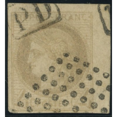 Céres YT 16 - 4 c. gris - Oblitere cote 750 euro