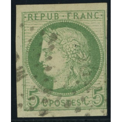 Céres YT 17 - 5 c. vert s. azuré - Oblitere cote 12 euro