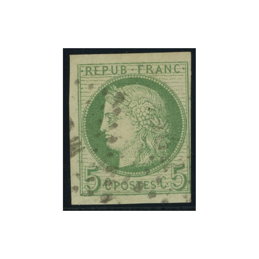 Céres YT 17 - 5 c. vert s. azuré - Oblitere cote 12 euro