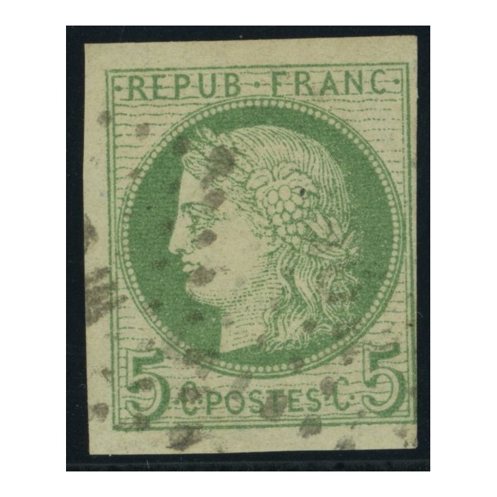 Céres YT 17 - 5 c. vert s. azuré - Oblitere cote 12 euro