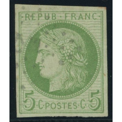 Céres YT 17 - 5 c. vert s. azuré - Oblitere cote 12 euro