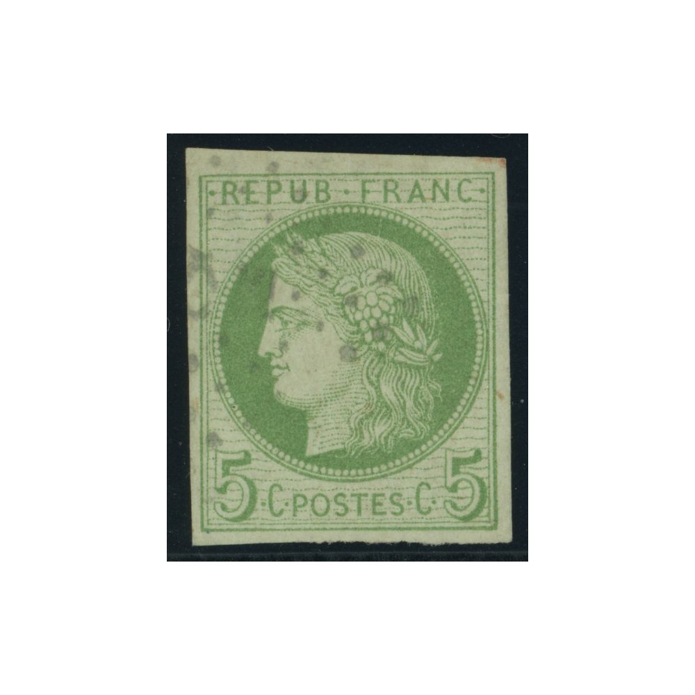 Céres YT 17 - 5 c. vert s. azuré - Oblitere cote 12 euro