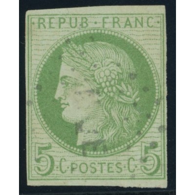 Céres YT 17 - 5 c. vert s. azuré - Oblitere cote 12 euro