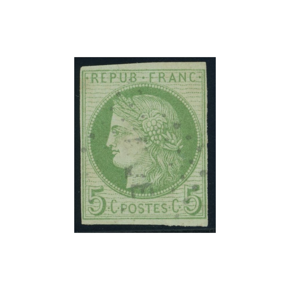 Céres YT 17 - 5 c. vert s. azuré - Oblitere cote 12 euro