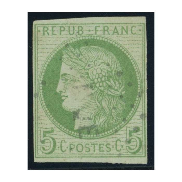 Céres YT 17 - 5 c. vert s. azuré - Oblitere cote 12 euro