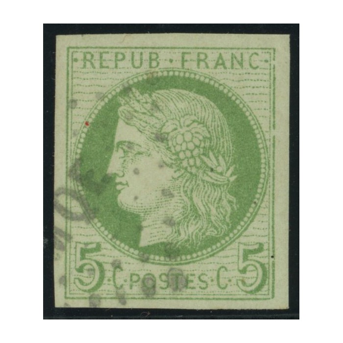 Céres YT 17 - 5 c. vert s. azuré - Oblitere cote 12 euro