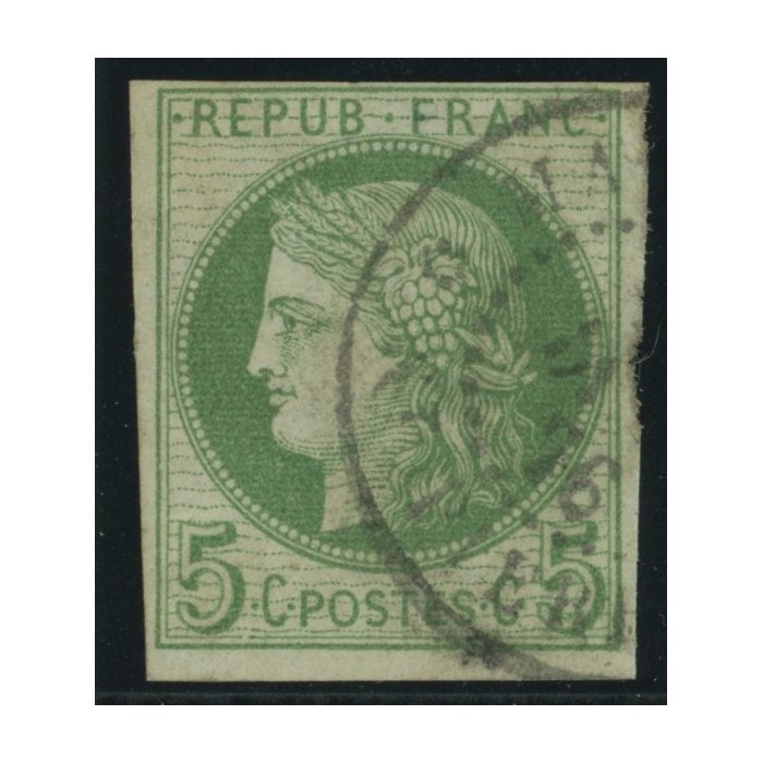 Céres YT 17 - 5 c. vert s. azuré - Oblitere cote 12 euro