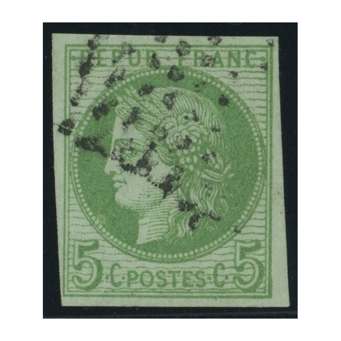 Céres YT 17 - 5 c. vert s. azuré - Oblitere cote 12 euro